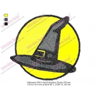 Halloween Witch Hat Embroidery Design 010